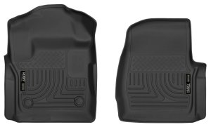 Ford F250 Floor Mats - Front - Husky Liners - X-act Contour - Black - 2017